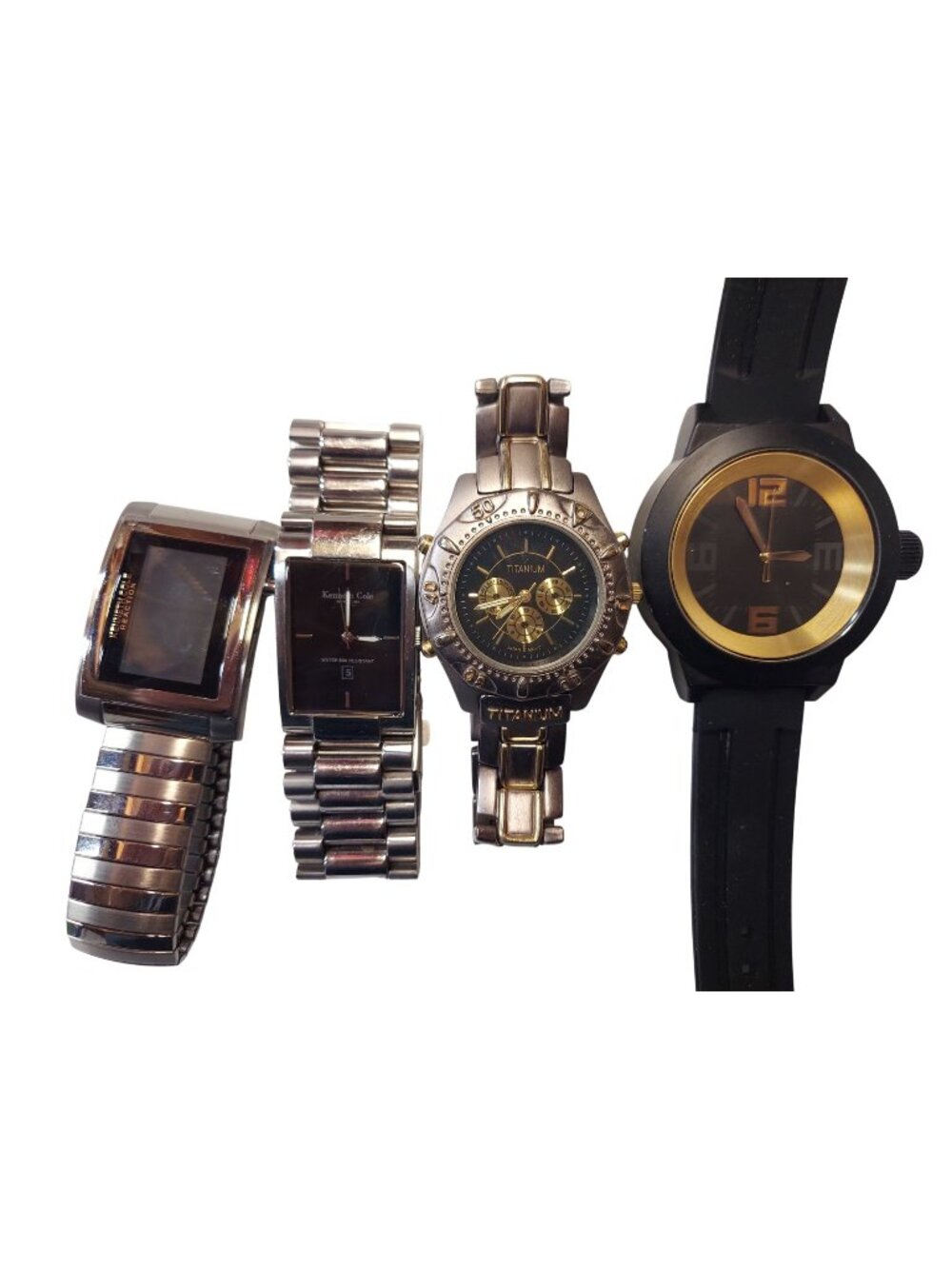 Set Of 4 Mens Watches - Kenneth Cole Titanium Modern Styles 1378